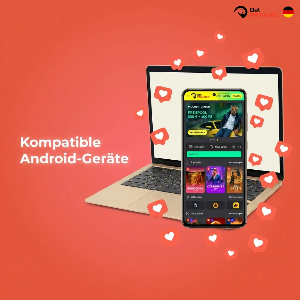 Liste kompatibler Android-Smartphones: Samsung Galaxy, Google Pixel, OnePlus, Xiaomi, Huawei, Motorola, Oppo Modelle